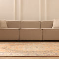 Vintage Manisa Turkish Area Rug 6x10 ft — Orange & Beige Floral
