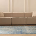 Vintage Manisa Turkish Area Rug 6x9 ft — Blue & Gray Overdyed