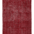 Vintage Isparta Turkish Area Rug 6x9 ft — Red Overdyed