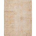 Vintage Isparta Turkish Area Rug 5x9 ft — Beige & Brown Floral