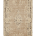 Vintage Isparta Turkish Area Rug 6x10 ft — Beige & Brown Floral