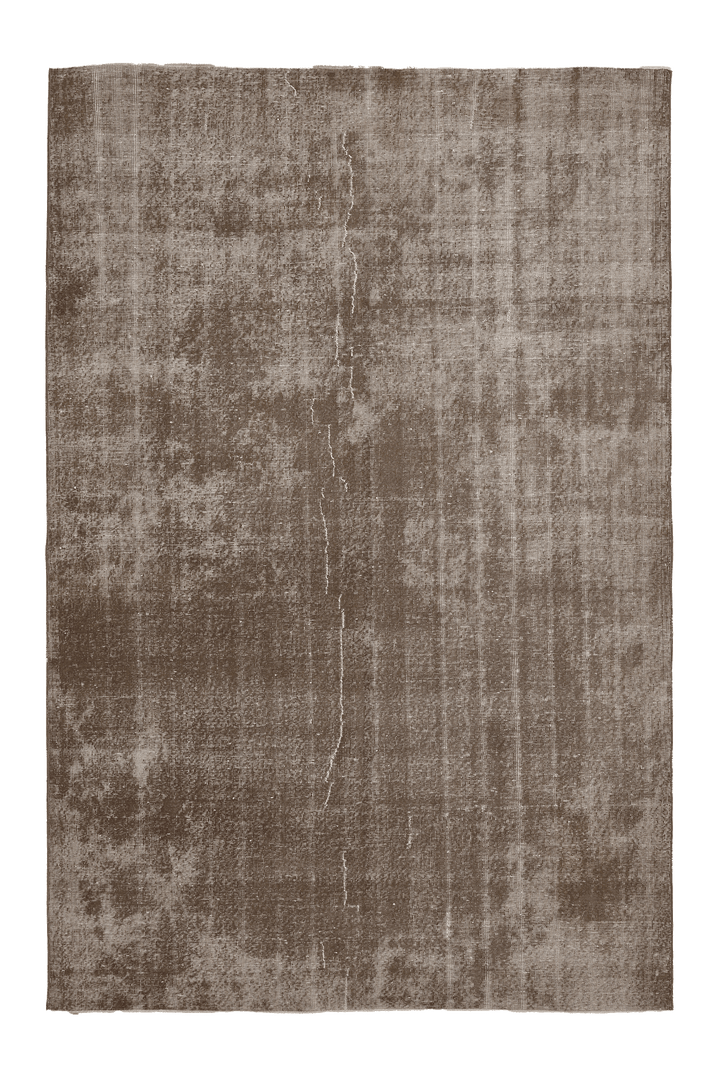 Vintage Isparta Turkish Area Rug 6x10 ft — Brown & Gray Distressed