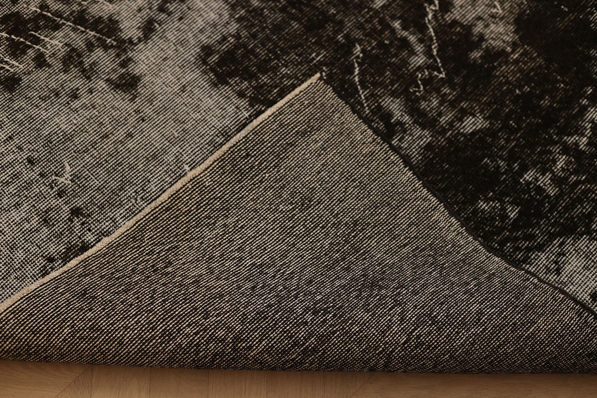 Vintage Isparta Turkish Area Rug 7x10 ft — Gray Overdyed