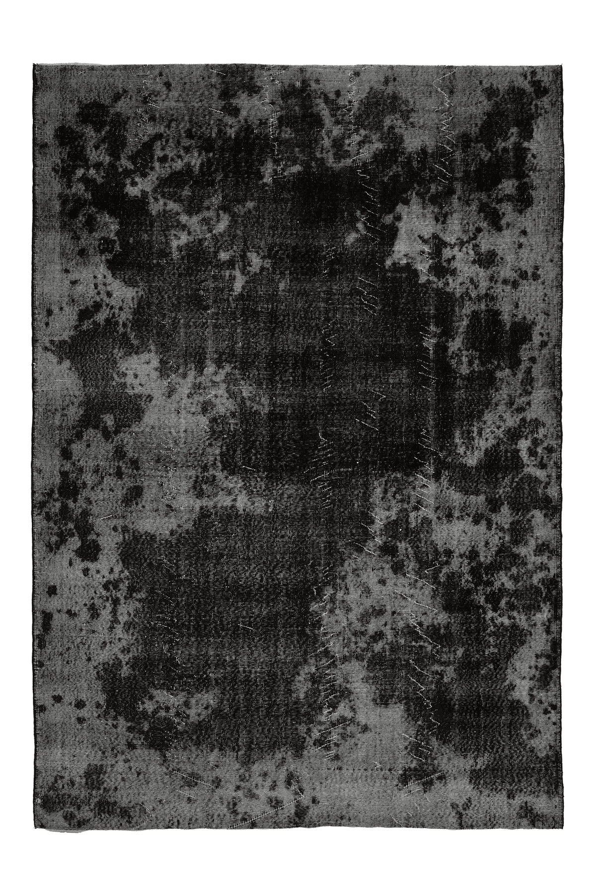 Vintage Isparta Turkish Area Rug 7x10 ft — Gray Overdyed