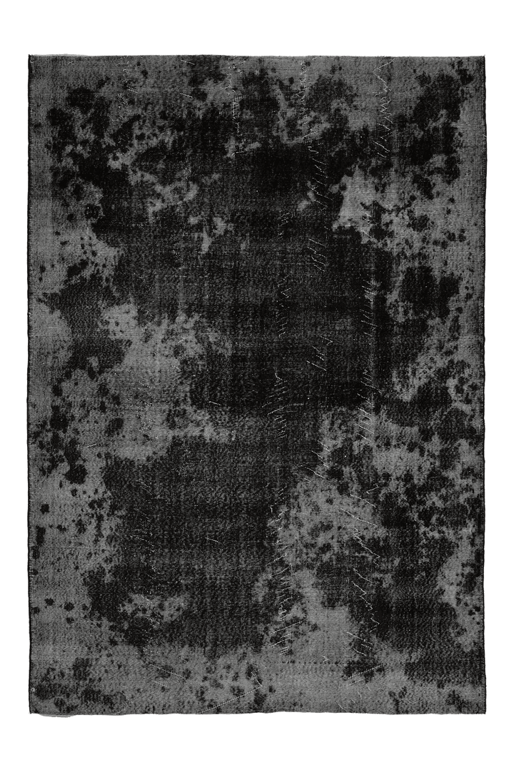 Vintage Isparta Turkish Area Rug 7x10 ft — Gray Overdyed