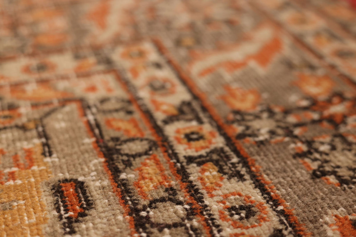 Vintage Isparta Turkish Area Rug 7x10 ft — Red & Beige Floral