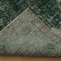 Vintage Isparta Turkish Area Rug 7x10 ft — Green & Gray Overdyed