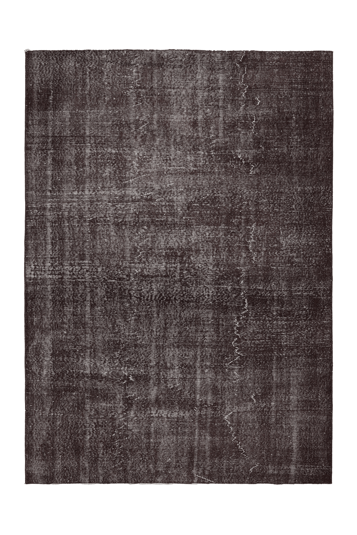 Vintage Isparta Turkish Area Rug 6x8 ft — Brown & Gray Overdyed