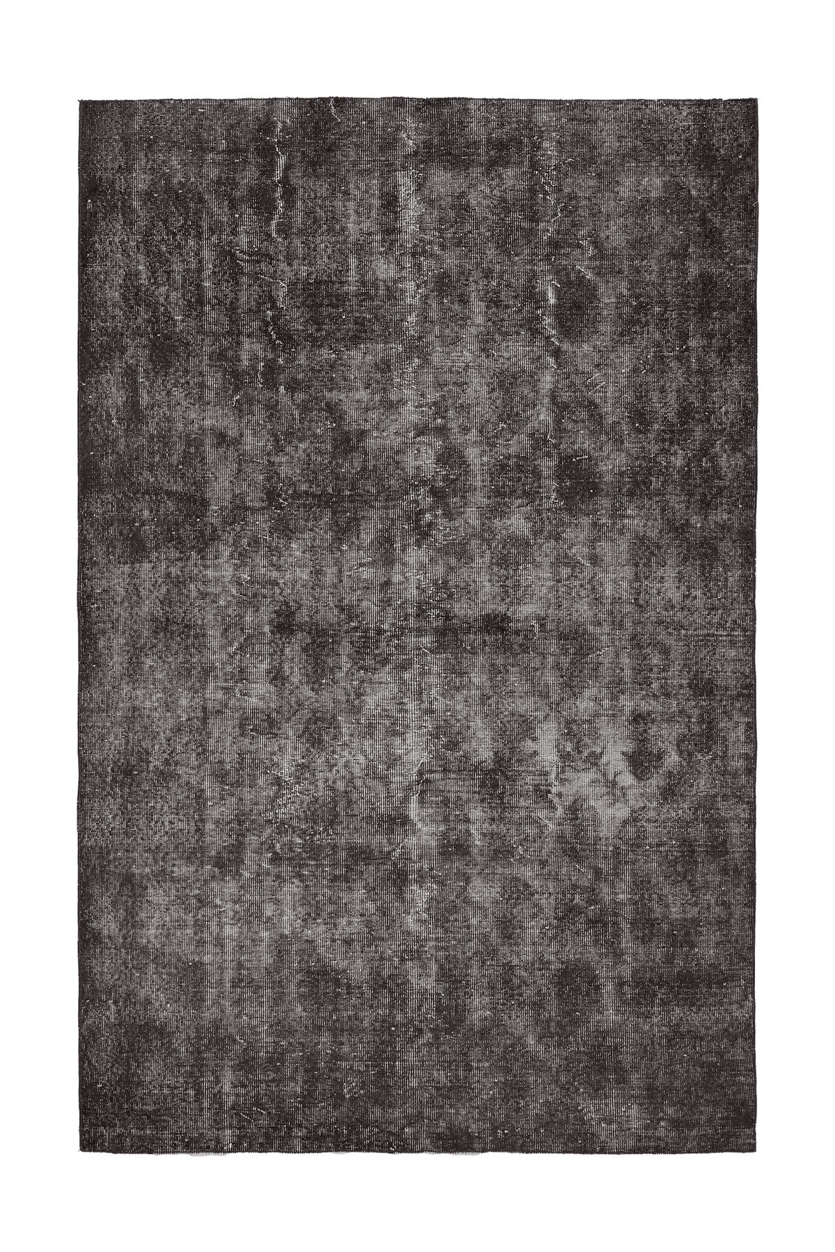 Vintage Isparta Turkish Area Rug 6x9 ft — Gray Overdyed