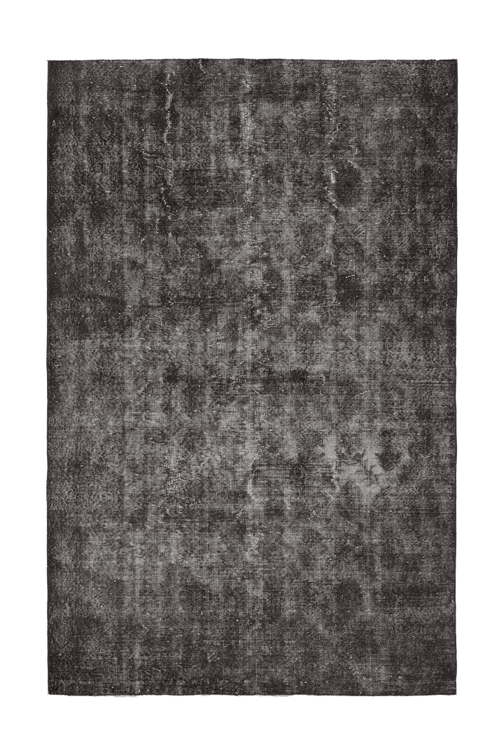 Vintage Isparta Turkish Area Rug 6x9 ft — Gray Overdyed