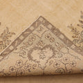 Vintage Isparta Turkish Area Rug 6x9 ft — Beige & Brown Floral