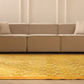 Vintage Isparta Turkish Area Rug 6x10 ft — Orange & Yellow Floral
