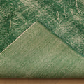 Vintage Isparta Turkish Area Rug 5x8 ft — Green Overdyed