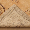 Vintage Isparta Turkish Area Rug 6x9 ft — Beige & Brown Floral