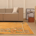 Vintage Isparta Turkish Area Rug 7x10 ft — Orange & Beige Floral