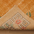 Vintage Isparta Turkish Area Rug 7x10 ft — Orange & Beige Floral