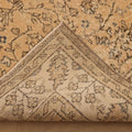 Vintage Isparta Turkish Area Rug 7x9 ft — Beige & Brown Floral