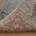 Vintage Isparta Turkish Area Rug 6x9 ft — Blue & Gray Floral