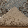 Vintage Isparta Turkish Area Rug 6x9 ft — Blue & Gray Floral
