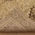 Vintage Isparta Turkish Area Rug 5x9 ft — Beige & Brown Floral