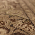 Vintage Isparta Turkish Area Rug 5x9 ft — Beige & Brown Floral