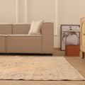 Vintage Manisa Turkish Area Rug 6x10 ft — Orange & Beige Floral