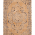 Vintage Manisa Turkish Area Rug 6x10 ft — Orange & Beige Floral