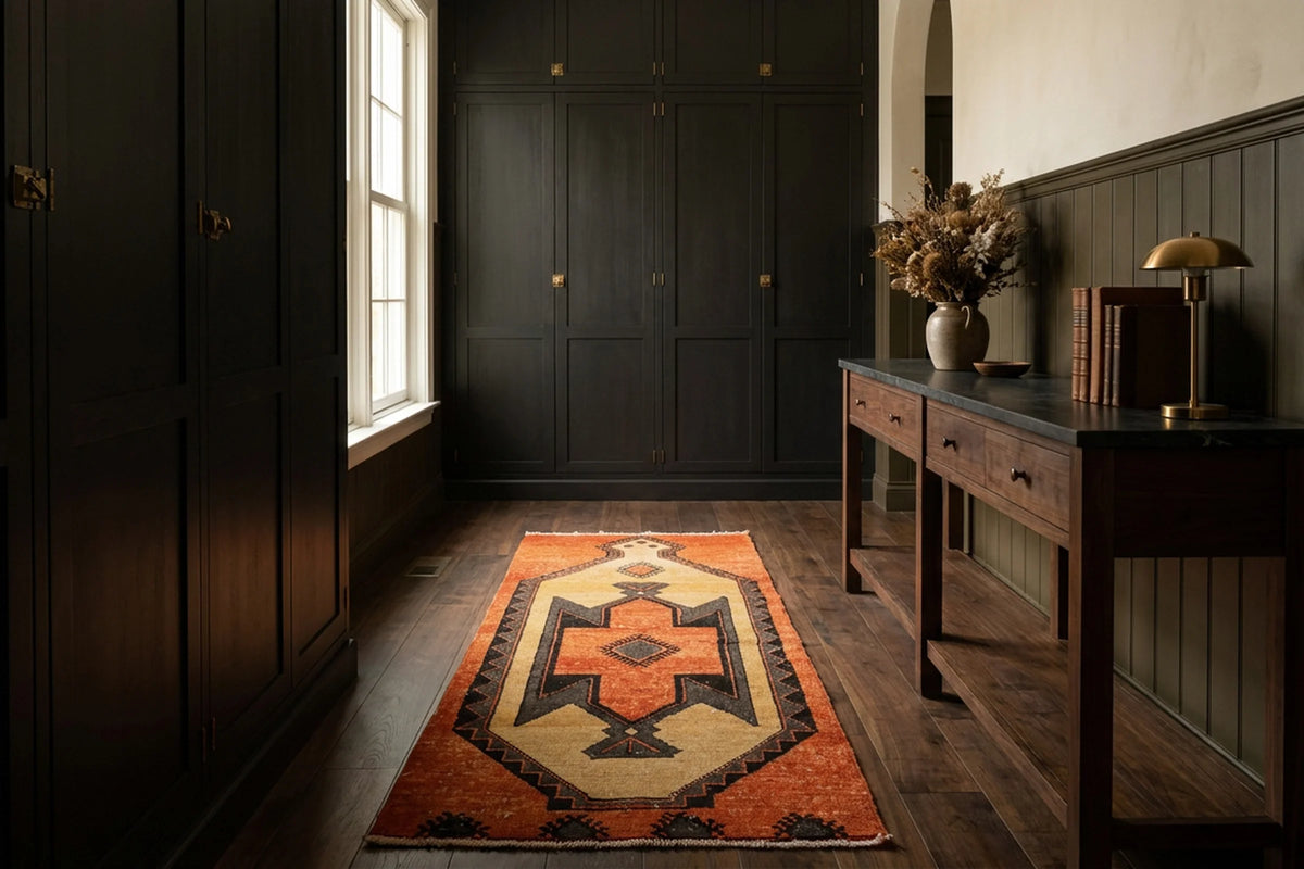Turkish Doormat Rug in a styled room