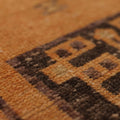 Vintage Malatya Turkish Doormat 2x4 ft — Orange & Brown Geometric (No. 34079)