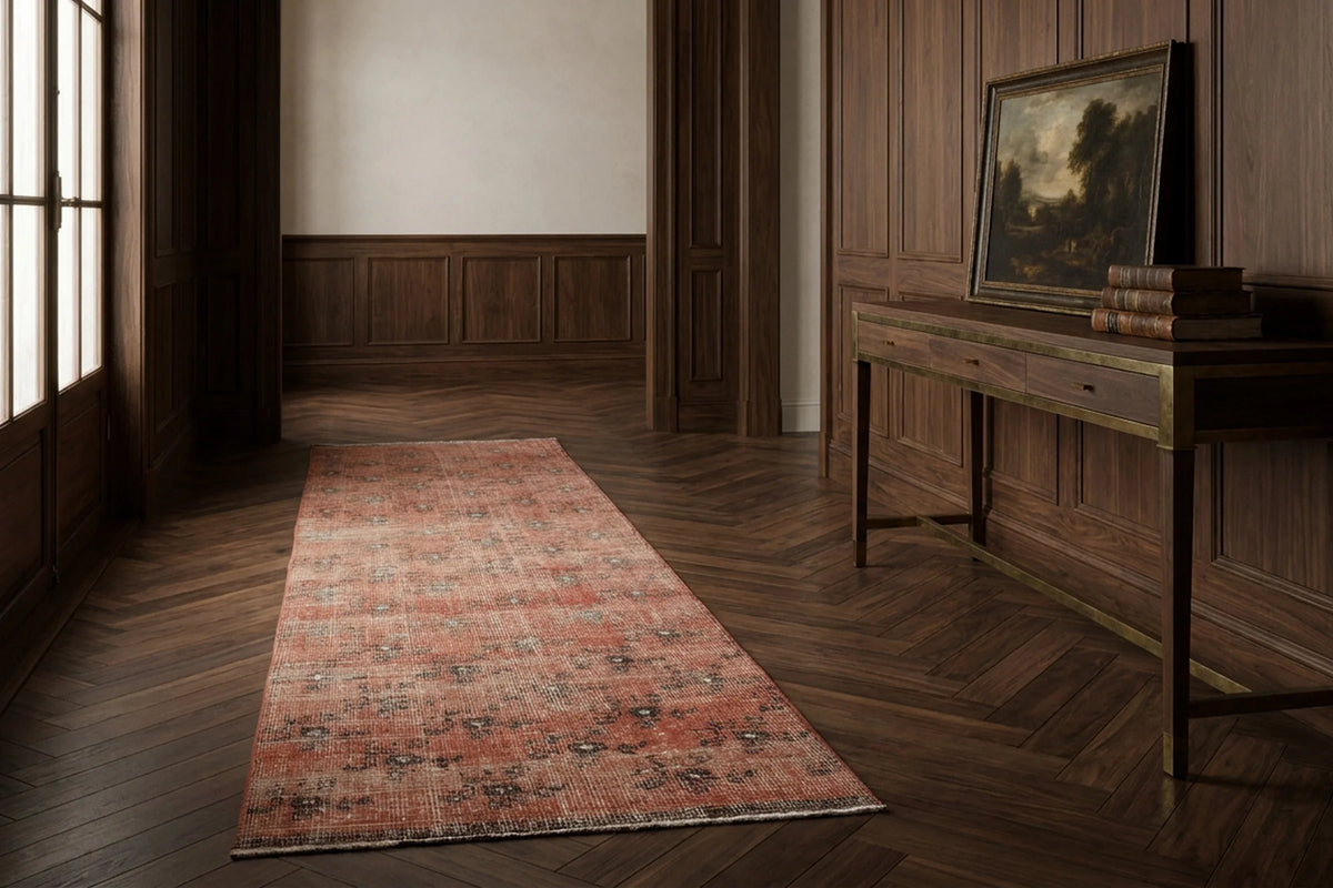 Turkish Runner Rug in a styled room