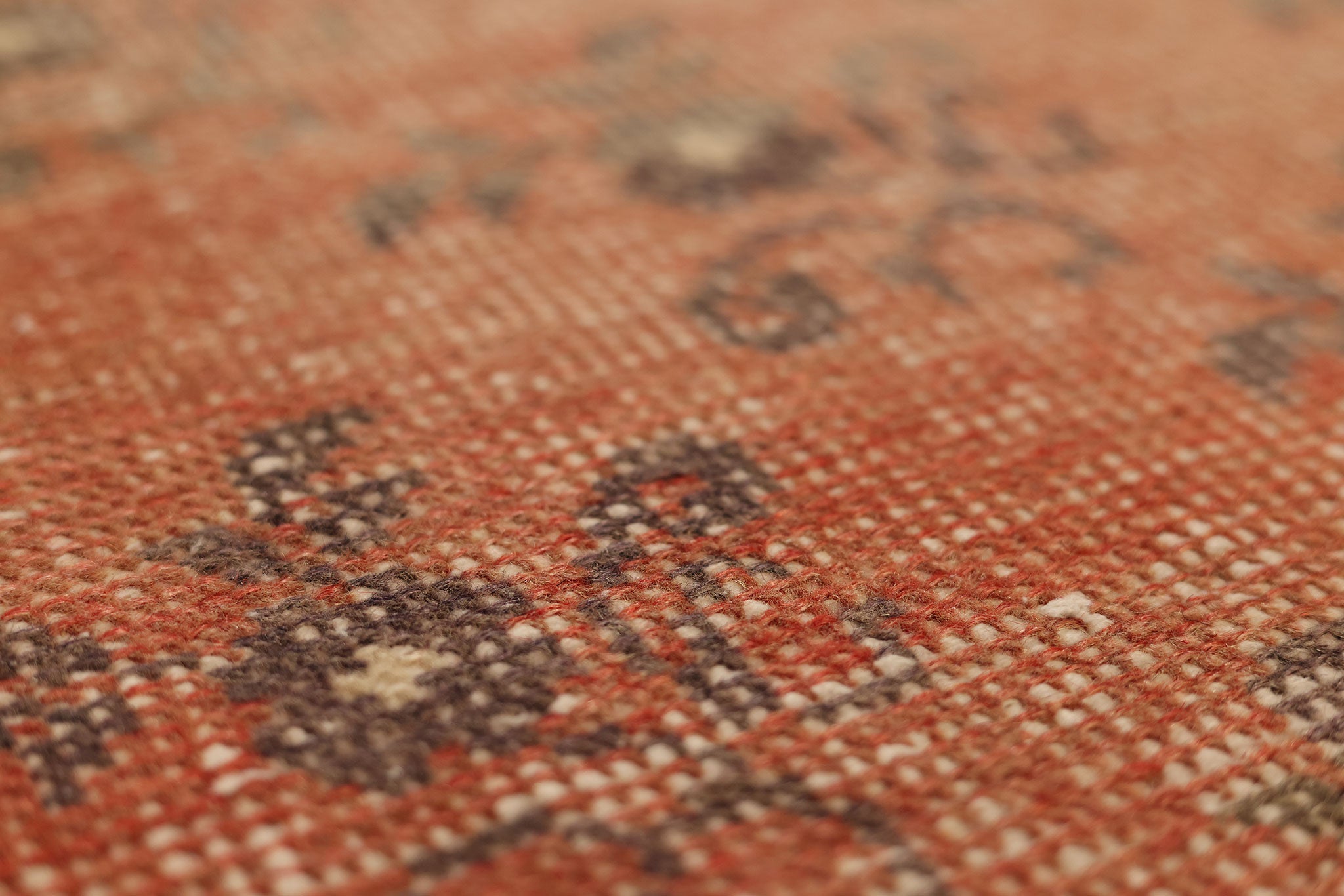 Vintage Malatya Turkish Runner Rug 2x7 ft — Red & Gray Distressed