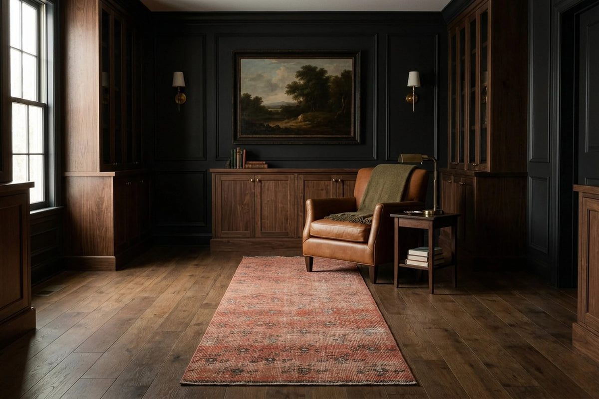Turkish Runner Rug in a styled room