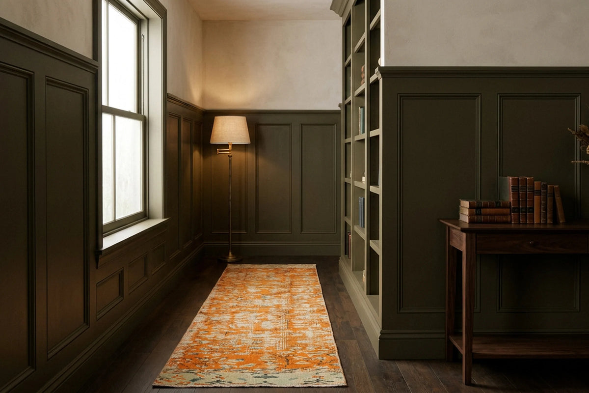 Turkish Runner Rug in a styled room