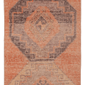 Vintage Malatya Turkish Doormat 2x3 ft — Orange & Brown Distressed
