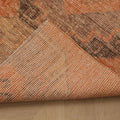 Vintage Malatya Turkish Doormat 2x3 ft — Orange & Brown Distressed