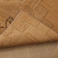 Vintage Malatya Turkish Doormat 2x4 ft — Beige & Brown Geometric (No. 34354)