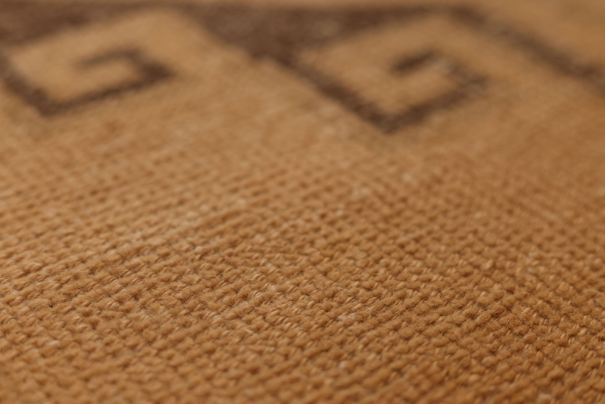 Vintage Malatya Turkish Doormat 2x4 ft — Beige & Brown Geometric (No. 34354)