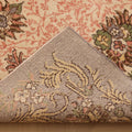 Vintage Isparta Turkish Area Rug 6x9 ft — Beige & Gray Floral