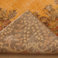Vintage Isparta Turkish Area Rug 6x9 ft — Orange & Brown Floral