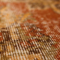 Vintage Isparta Turkish Area Rug 6x9 ft — Orange & Brown Floral