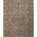 Vintage Isparta Turkish Area Rug 6x10 ft — Beige & Gray Floral