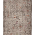 Vintage Isparta Turkish Area Rug 6x10 ft — Beige & Brown Floral