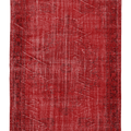 Vintage Isparta Turkish Area Rug 6x9 ft — Red Overdyed