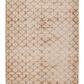 Vintage Isparta Turkish Area Rug 6x9 ft — Beige & Orange Geometric