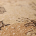 Vintage Isparta Turkish Area Rug 7x10 ft — Beige & Brown Floral