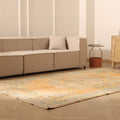 Vintage Manisa Turkish Area Rug 6x10 ft — Orange & Blue Floral