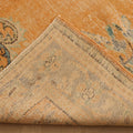 Vintage Manisa Turkish Area Rug 6x10 ft — Orange & Blue Floral