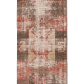 Vintage Malatya Turkish Runner Rug 2x5 ft — Brown & Red Distressed