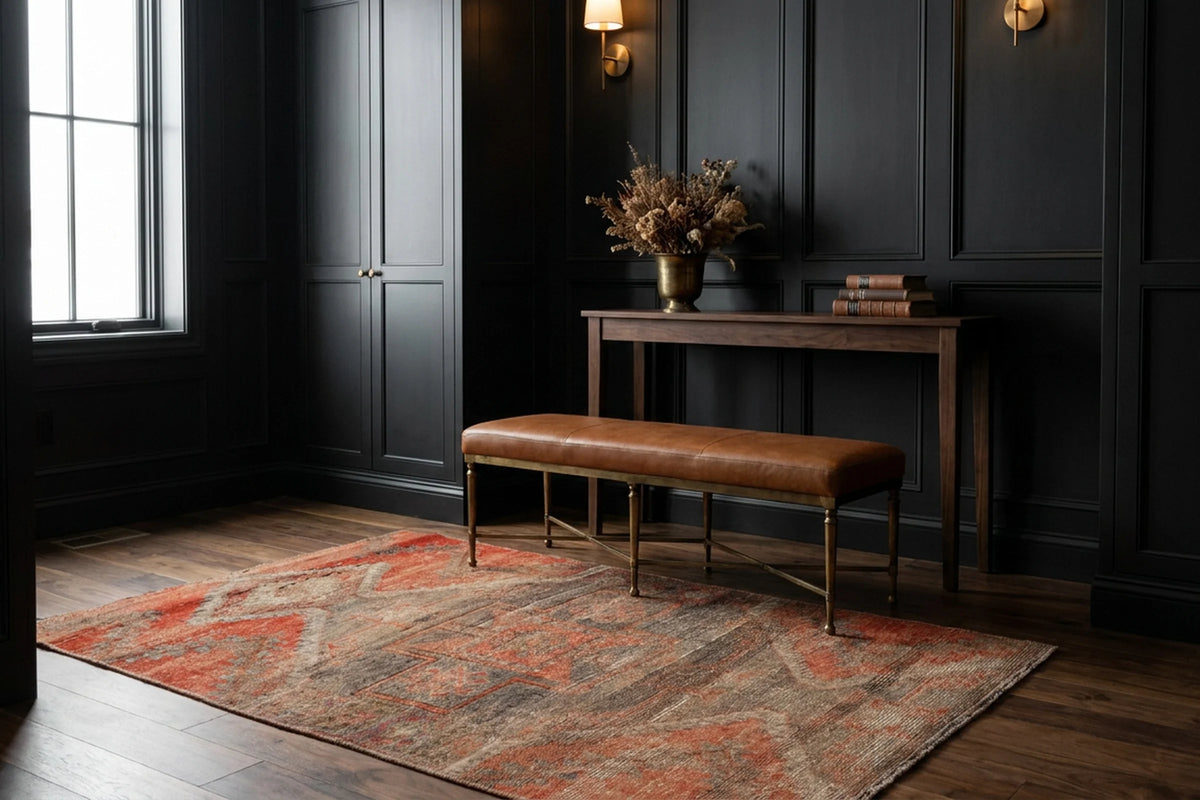 Turkish Doormat Rug in a styled room
