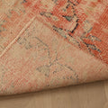 Vintage Manisa Turkish Doormat 2x4 ft — Orange & Beige Distressed